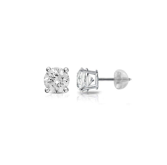 Baby Solitaire Diamond Earrings Stud