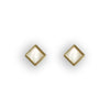 Box Shape Gold Earrings