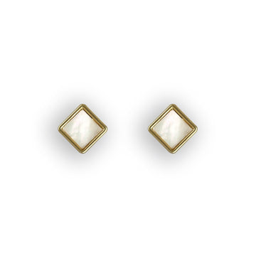 Box Shape Gold Earrings