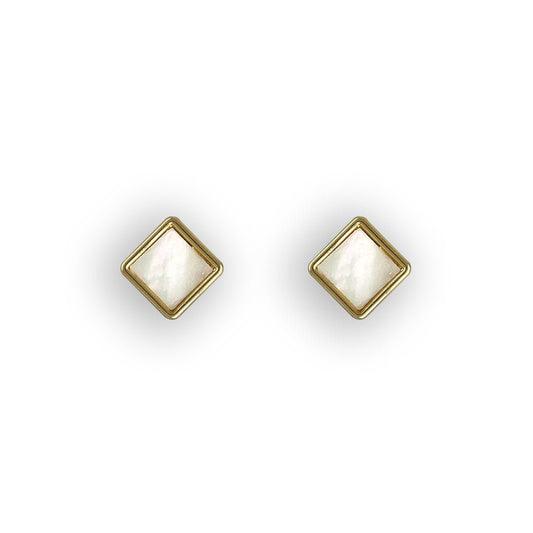 Box Shape Gold Earrings