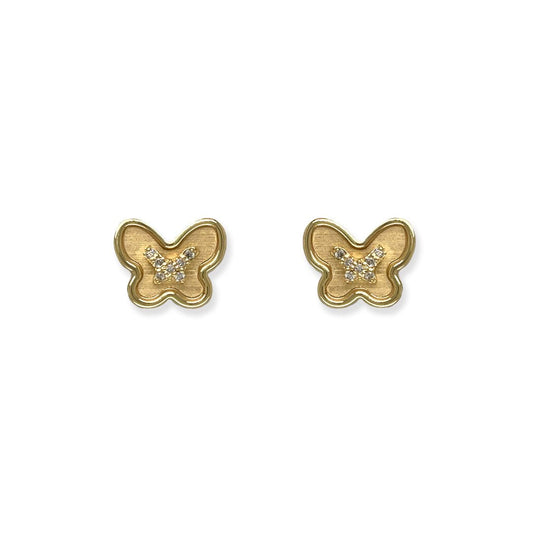 Golden Butterfly Earrings