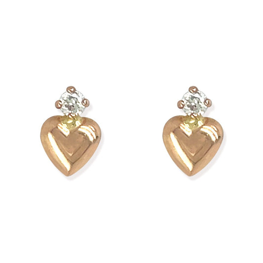 Diamond Heart Earrings