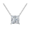 Princess Cut Solitaire Necklace