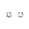 Flower shape Gold and Pearl Earrings