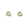 Flower shape Pearl and Gold Earrings