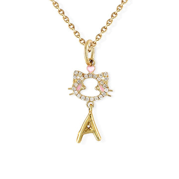 "Maya The Kitten" Necklace With The Letter "A"