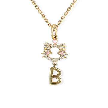 "Maya The Kitten" Necklace With The Letter "B"