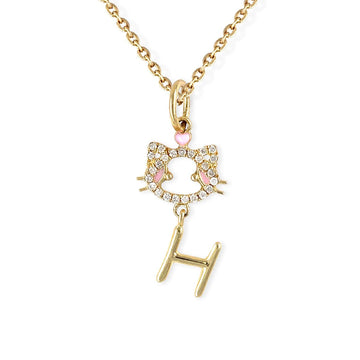 "Maya The Kitten" Necklace With The Letter "H"