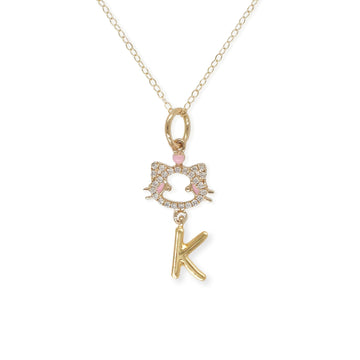 "Maya The Kitten" Necklace With The Letter "K"