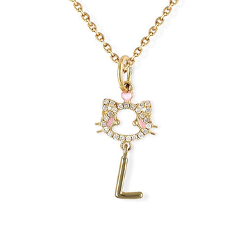 "Maya The Kitten" Necklace With The Letter "L"