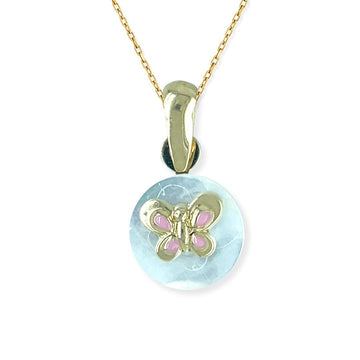 Pink Butterfly Necklace