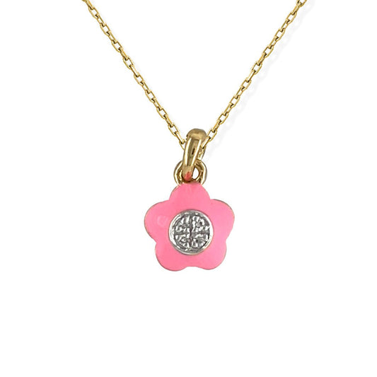 Pink Flower Necklace