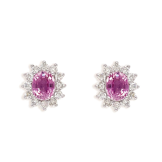 Pink Sapphire Earrings