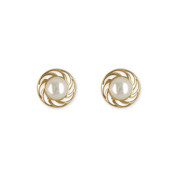 Round Shaped Pearl Earrings