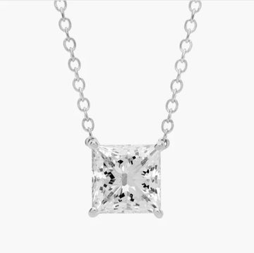 Solitaire Necklace (Princess Cut)