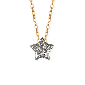 Star shape Gold & Diamond Necklace