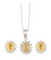 Necklace & Earrings Yellow Sapphire  Set - Baby Fitaihi