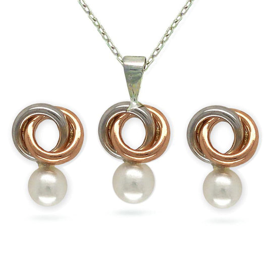 Necklace & Earrings Rings Pearl Set - Baby Fitaihi