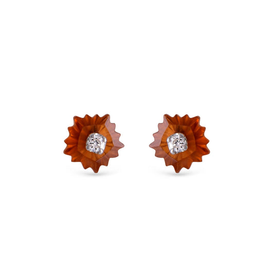 Citrine Flower Earrings - Baby Fitaihi