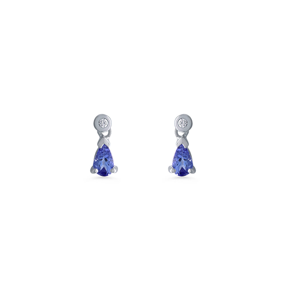 Blue Tanzanite Drop Earrings - Baby Fitaihi