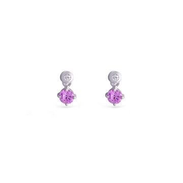 Pink Sapphire Drop Earrings - Baby Fitaihi