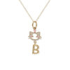 " Maya The Kitten" Necklace With The Letter "B" - Baby Fitaihi