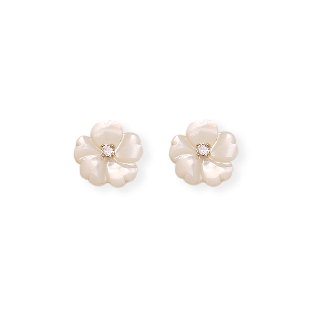 Diamond Floral Earrings - Baby Fitaihi
