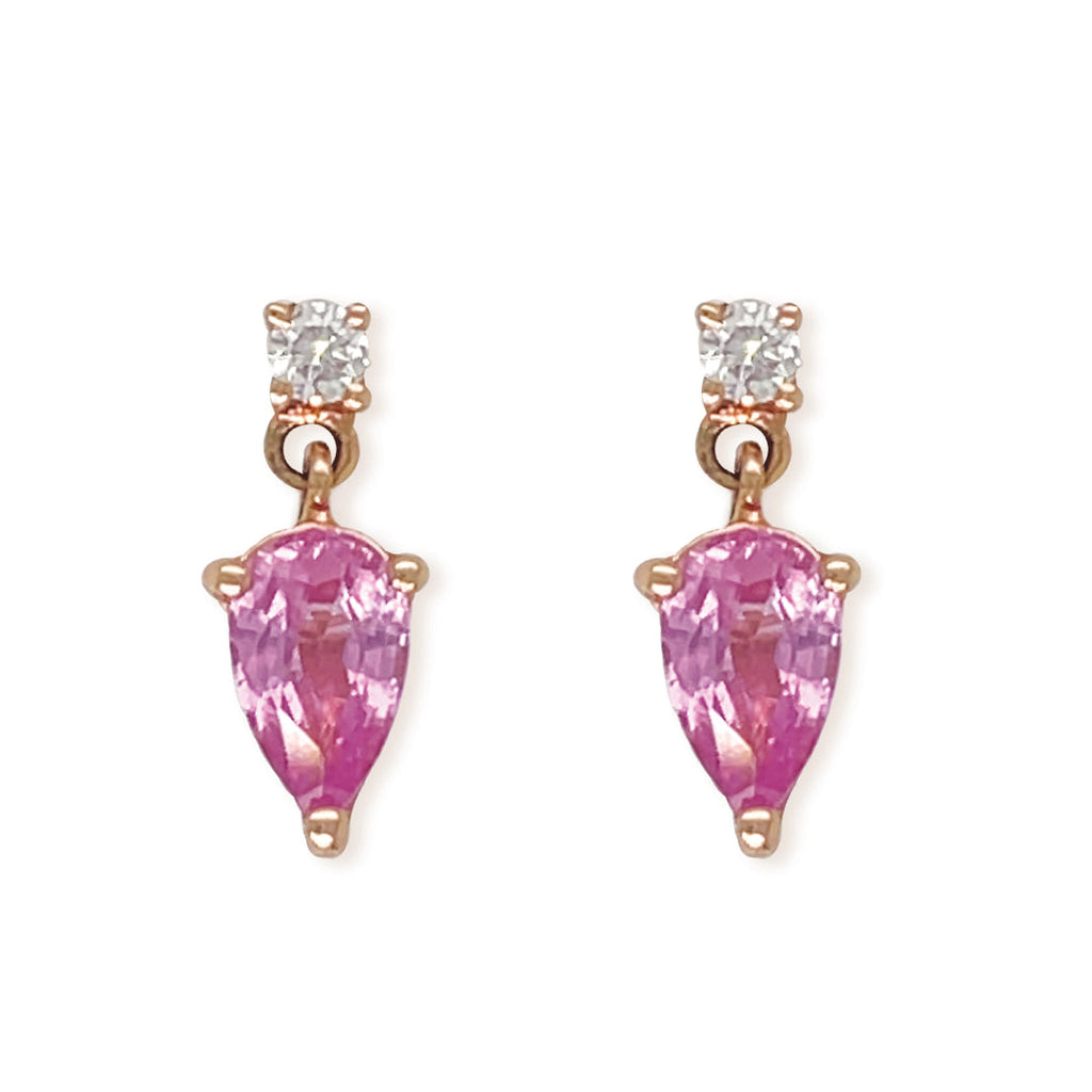 Pink Sapphire earrings - Baby Fitaihi