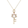 "Maya The Kitten" Necklace With The Letter "F" - Baby Fitaihi