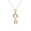 " Maya The Kitten" Necklace With The Letter "R" - Baby Fitaihi