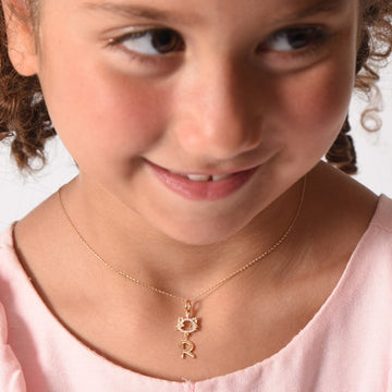 "Maya The Kitten" Necklace With The Letter "R" - Baby Fitaihi