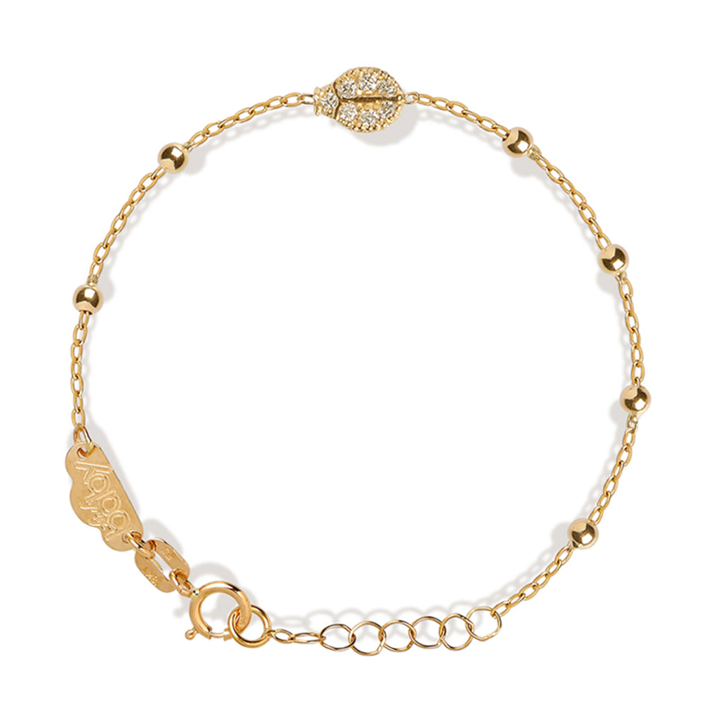 18K Gold Ladybug Bracelet - Baby Fitaihi