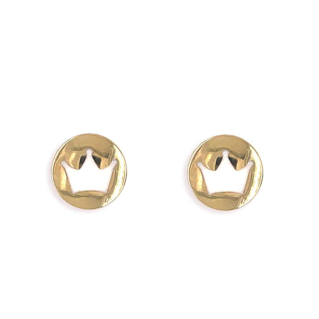 A Crown Stud Earrings - Baby Fitaihi