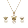 Crown Shaped Pendant And Earrings Set - Baby Fitaihi