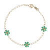 Baby Green Enamel Flower Bracelet - Baby Fitaihi