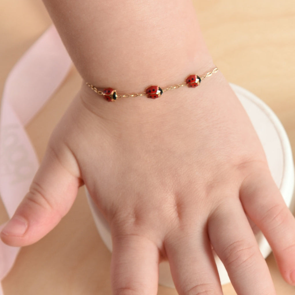 Triple Ladybug Bracelet - Baby Fitaihi