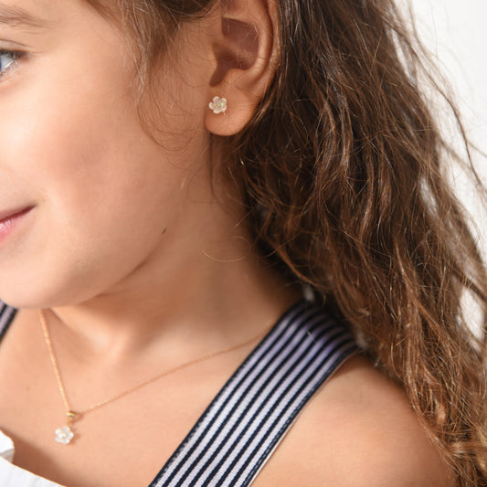 Diamond Floral Necklace - Baby Fitaihi