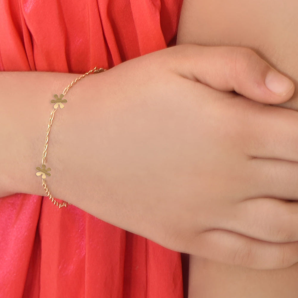 Gold Flower Bracelet - Baby Fitaihi