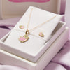 Necklace & Earrings Little Pink Birdie Set - Baby Fitaihi