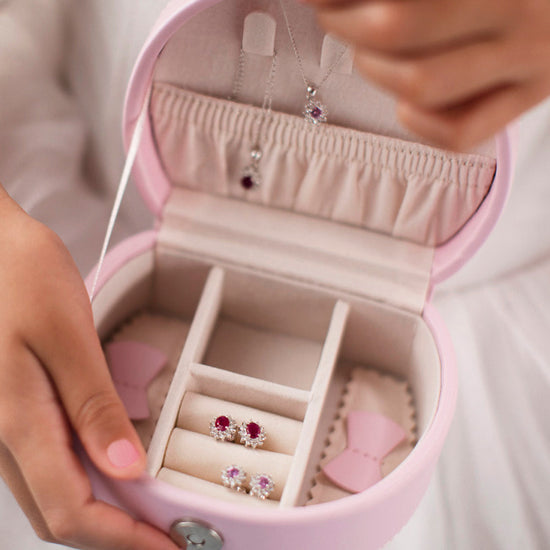 Necklace & Earrings Ruby Set - Baby Fitaihi