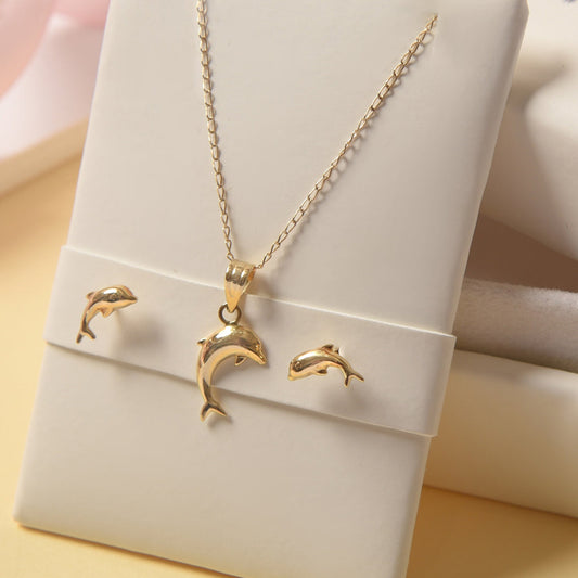 Necklace & Earrings Dolphin Set - Baby Fitaihi
