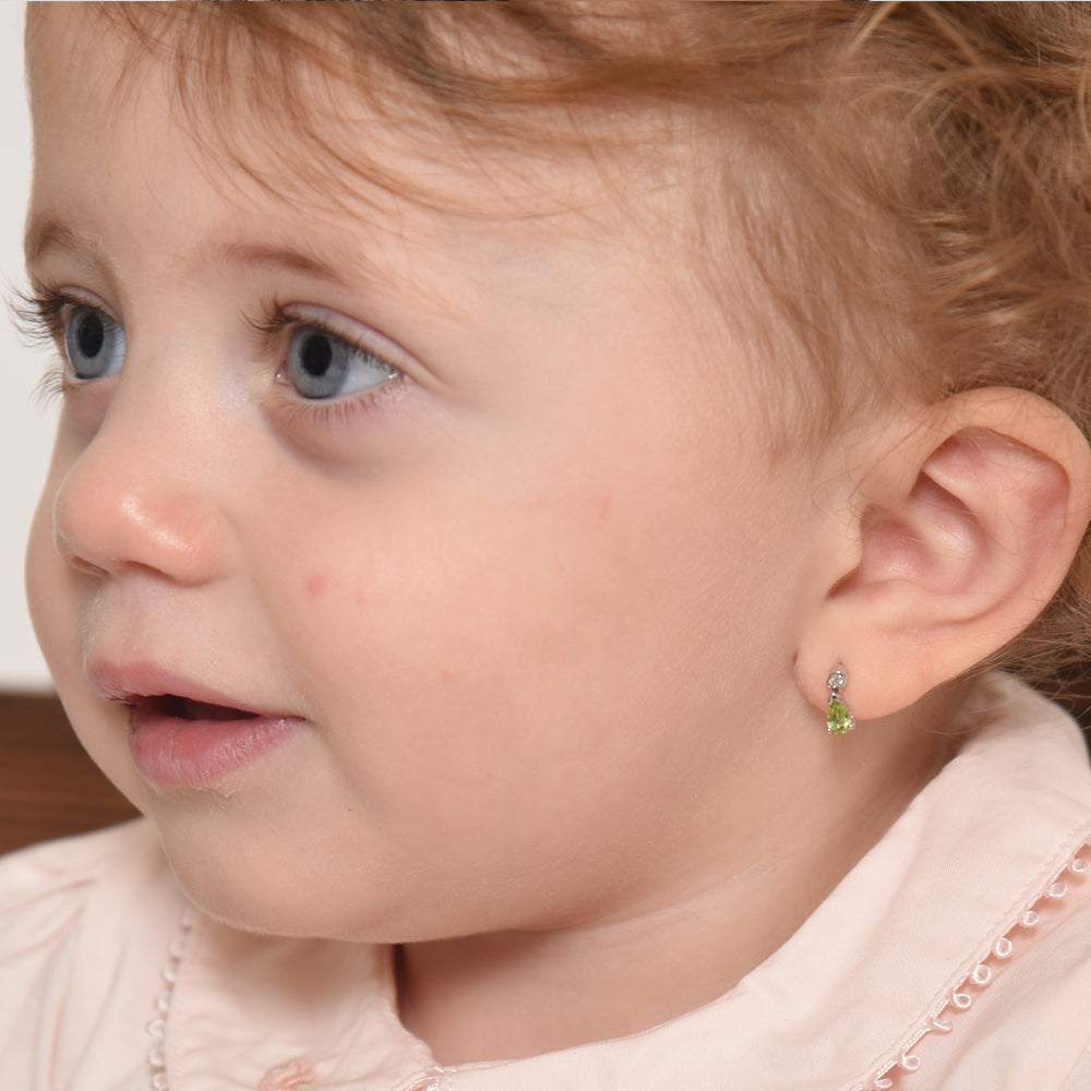 Peridot Diamond Earrings - Baby Fitaihi