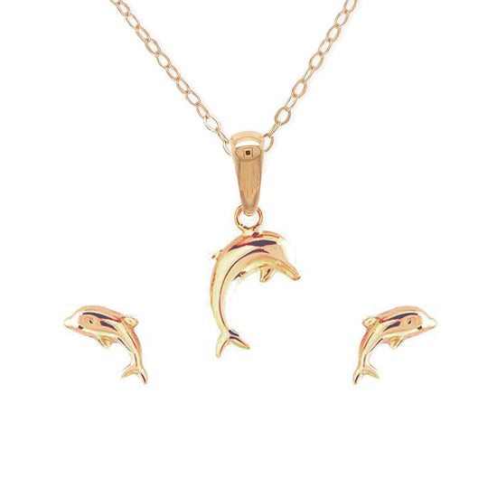 Necklace & Earrings Dolphin Set - Baby Fitaihi
