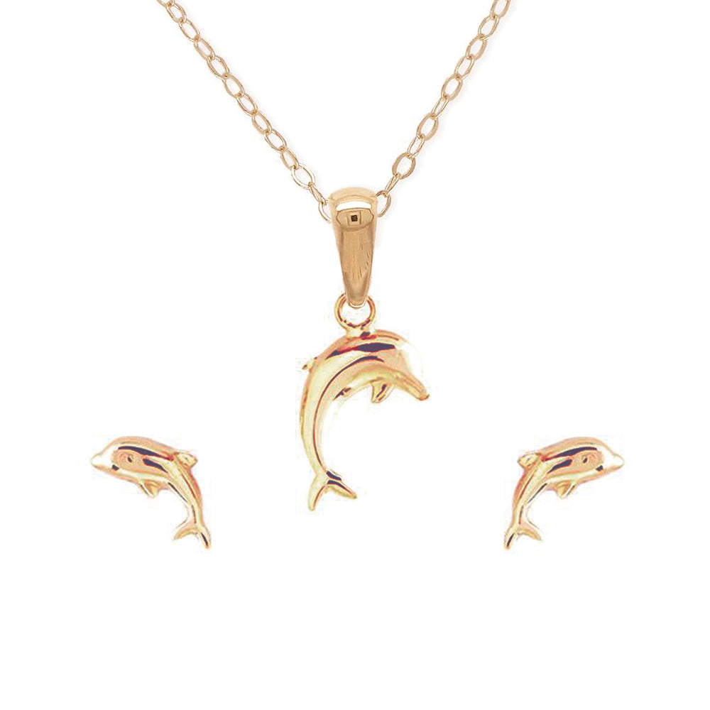 Necklace & Earrings Dolphin Set - Baby Fitaihi