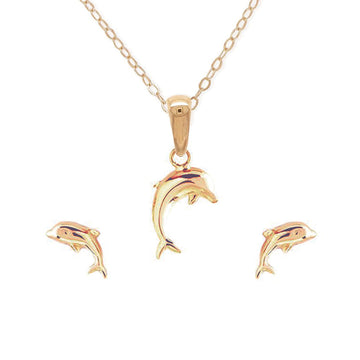 Necklace & Earrings Dolphin Set - Baby Fitaihi