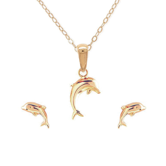 Necklace & Earrings Dolphin Set - Baby Fitaihi