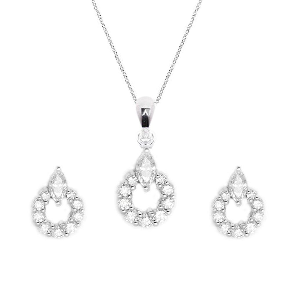 Necklace & Earrings Diamond Ring Set - Baby Fitaihi