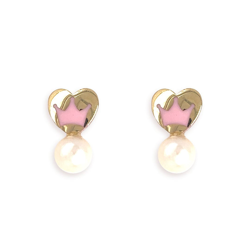 Crown Heart Earring - baby-jewels