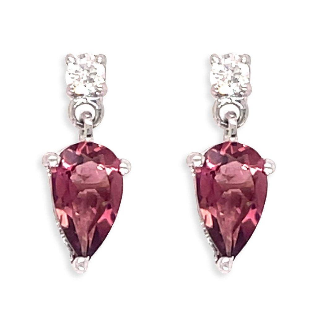 Diamond and Amethyst Earrings - baby-jewels