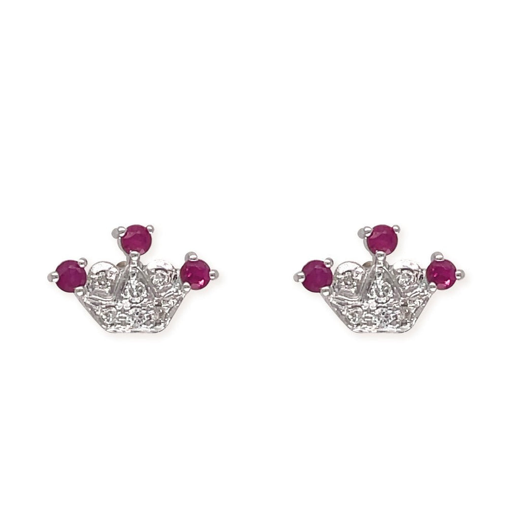 Diamond and Ruby Earrings - baby-jewels